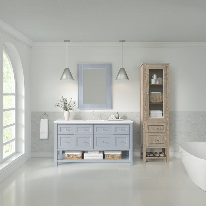 Breckenridge 22" Linen Cabinet in Whitewashed Oak