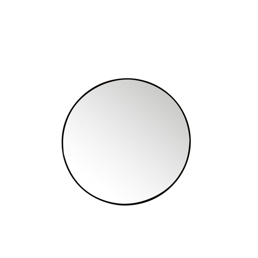 Rohe 30" x 30" Round Bathroom Mirror, Matte Black | ANVE Kitchen & Bath