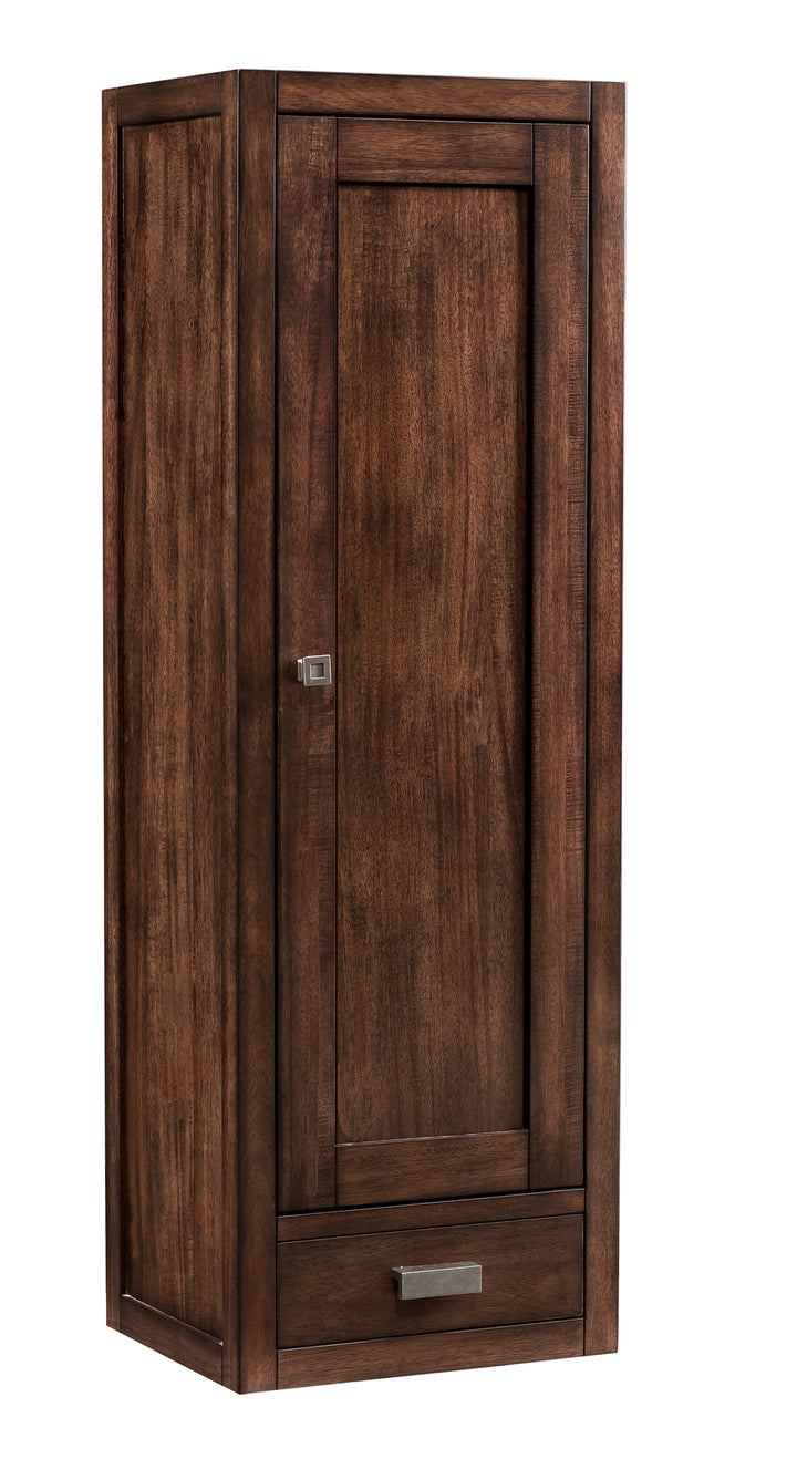 Addison 12" Petite Tower Hutch, Right in Mid-Century Acacia