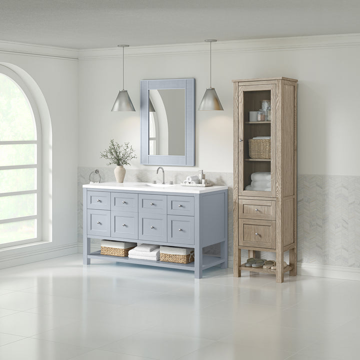 Breckenridge 22" Linen Cabinet in Whitewashed Oak