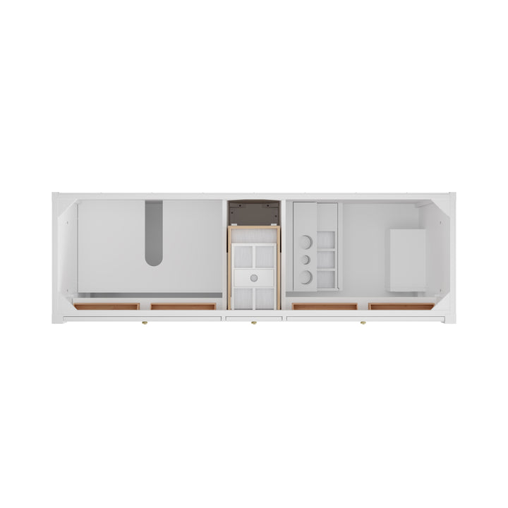 Bellshire 72" Double Sink Freestanding Vanity Cabinet in Bright White