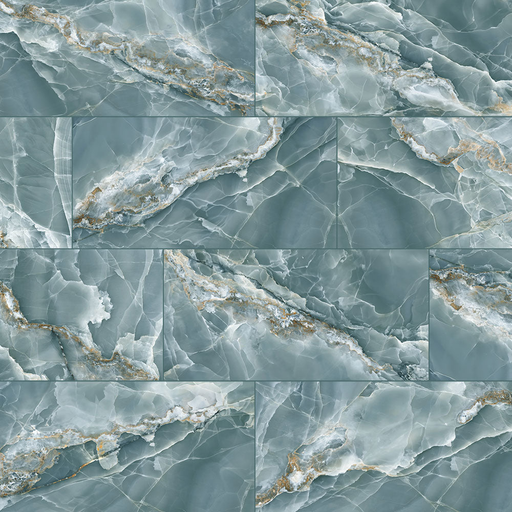 Precious Onyx-Look Polished Porcelain Floor &amp; Wall Tile