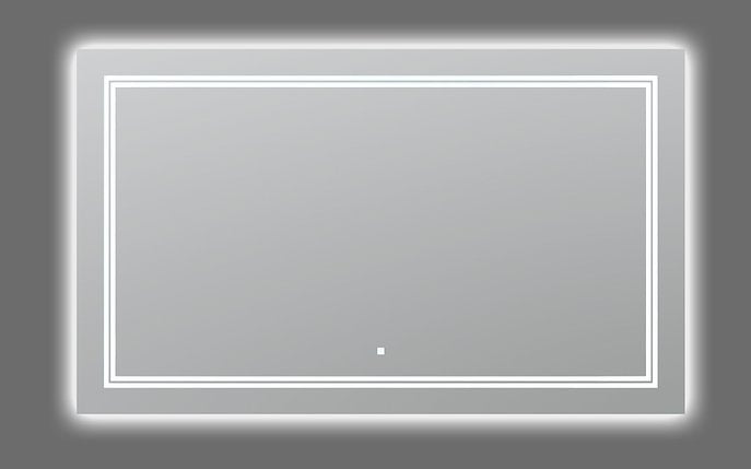AQUADOM Soho 72 inches x 36 inches Led Lighted Silver Mirror for Bathroom