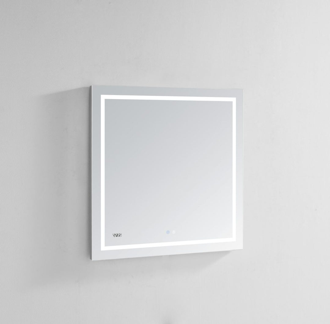 AQUADOM Daytona 36 inches x 30 inches Wall Mounted LED Lighted Silver Mirror for Bathroom
