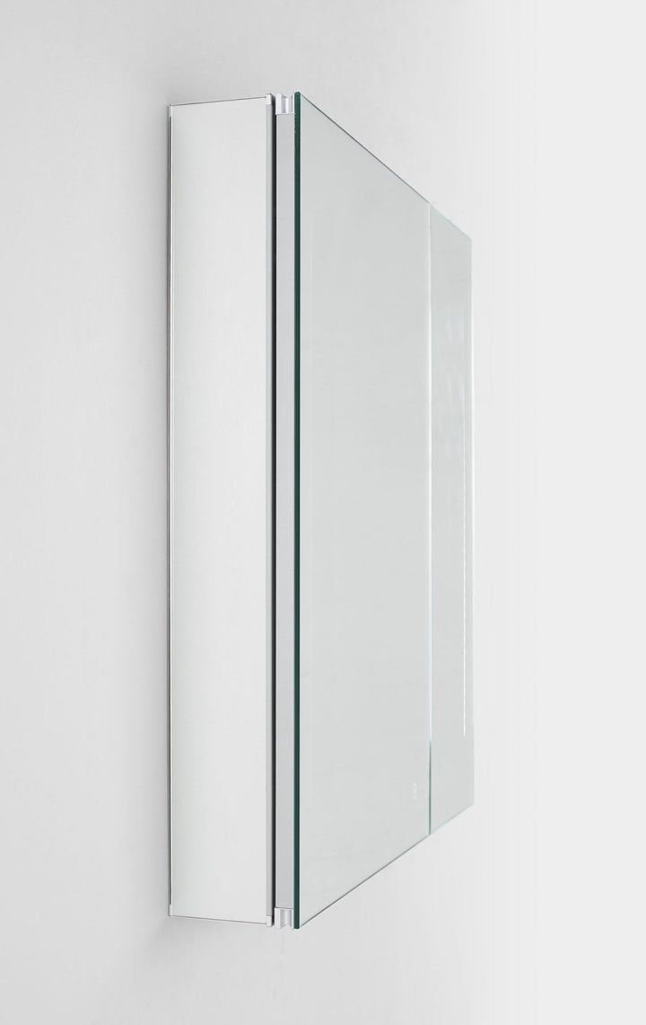 AQUADOM Royale 48 inches x 30 inches Medicine Mirror Glass Cabinet for Bathroom