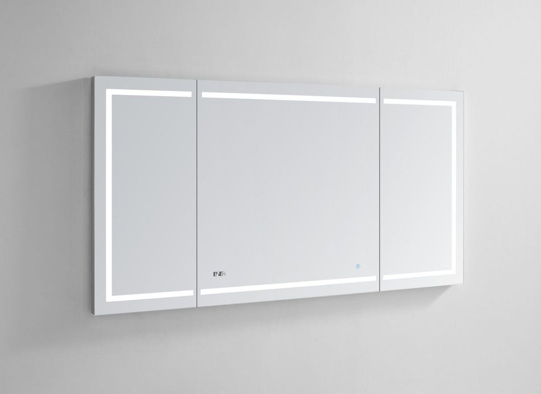 Signature Royale 60 inches x 30 inches LED Lighted Mirror Glass Medicine Cabinet for Bathroom