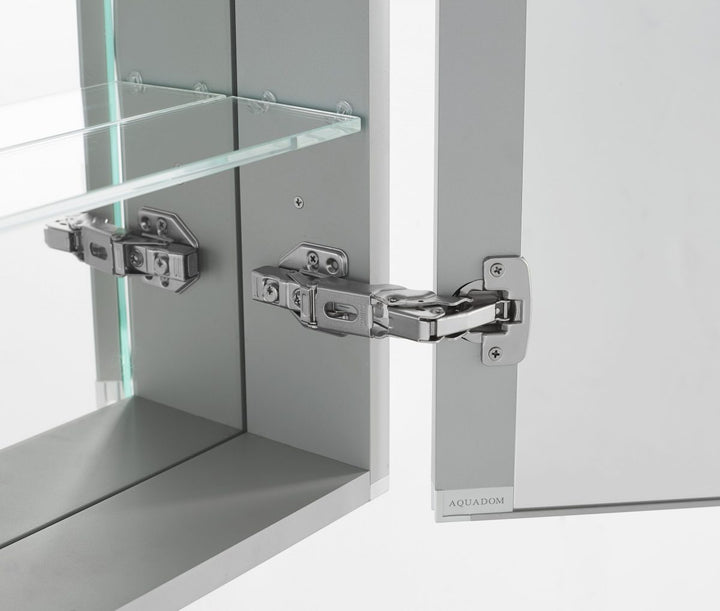 AQUADOM Signature Royale 60 inches x 30 inches LED Lighted Mirror Glass Medicine Cabinet for Bathroom