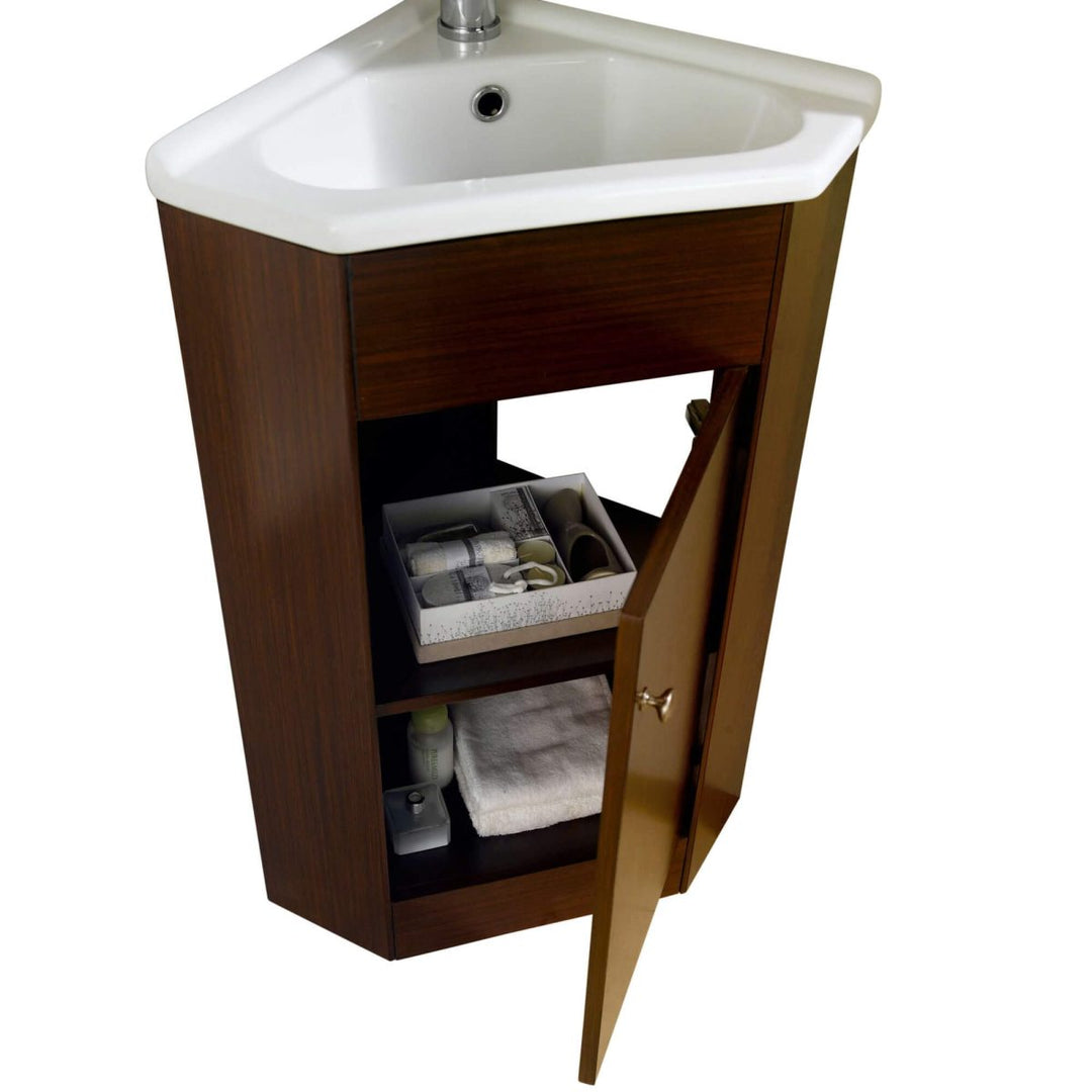 Englewood 22" Corner Bathroom Vanity in Wenge