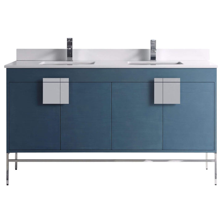 Shawbridge 60" Double Sink Freestanding Bathroom Vanity