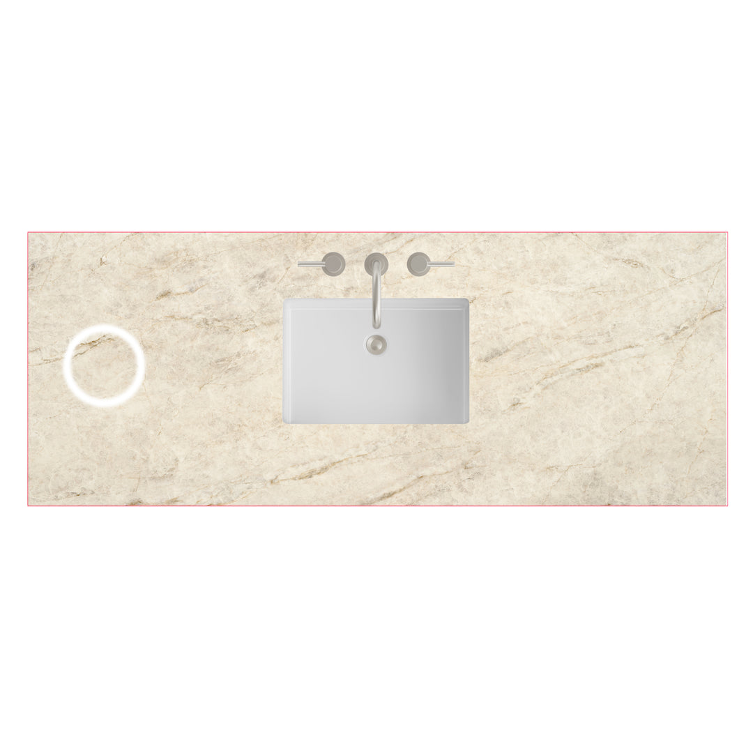 60" Single Tajnar Eclos 3 CM Vanity Top with Sink &amp; FreePower Wireless Charger | ANVE Kitchen &amp; Bath