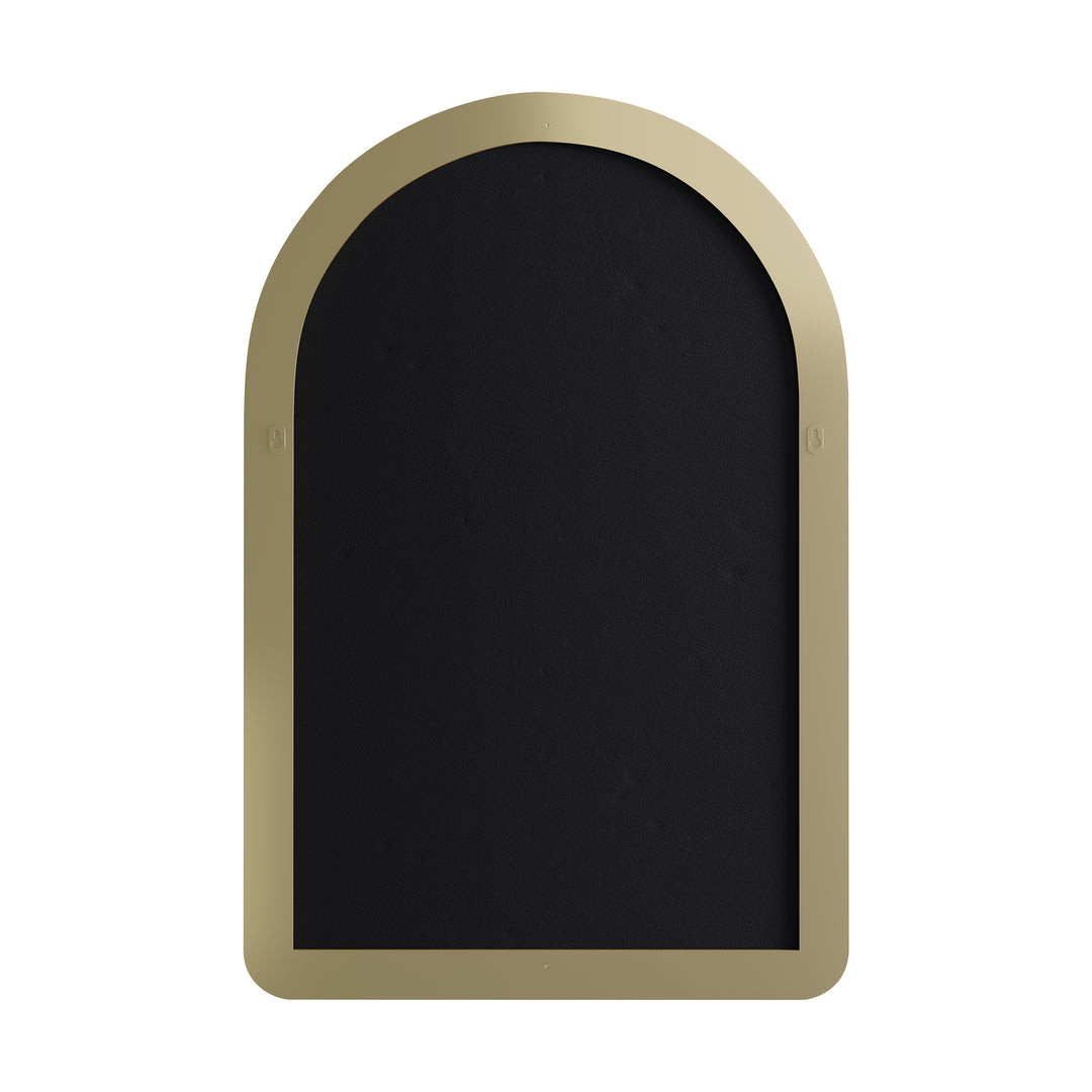Rohe 24" x 36" Arched Bathroom Mirror, Champagne Brass