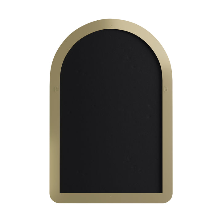 Rohe 24" x 36" Arched Bathroom Mirror, Champagne Brass