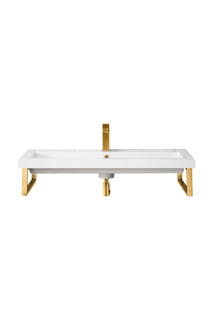 Boston Sink Floating Bathroom Vanity with Composite Stone Top