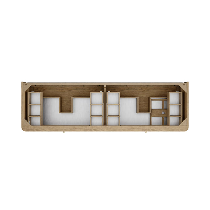 Allamari 72" Floating Double Vanity Cabinet in Dune Mist