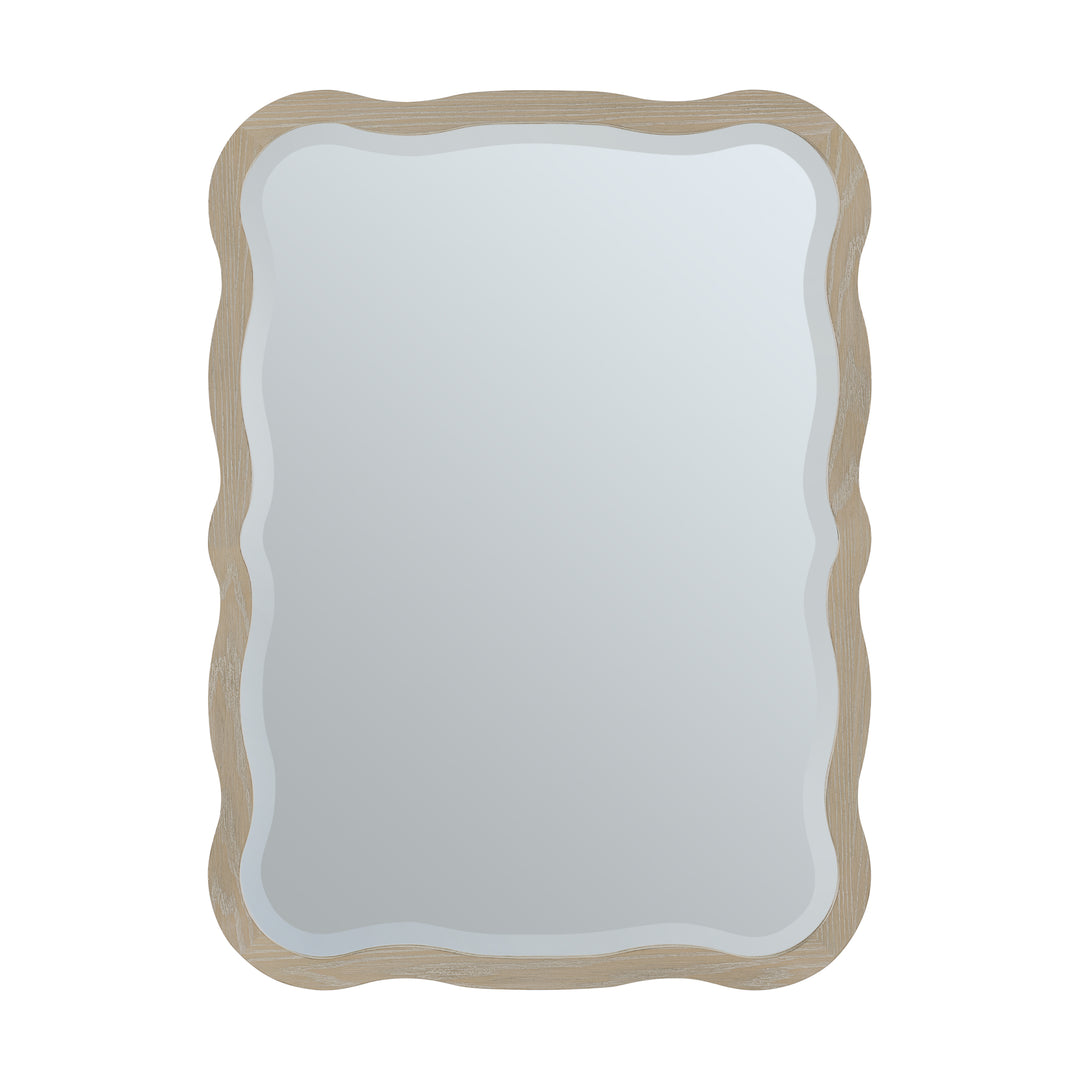 Rowyn 28" x 38" Wavy Bathroom Mirror, Natural | ANVE Kitchen & Bath
