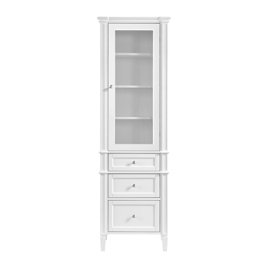Brittany Linen Cabinet in Bright White