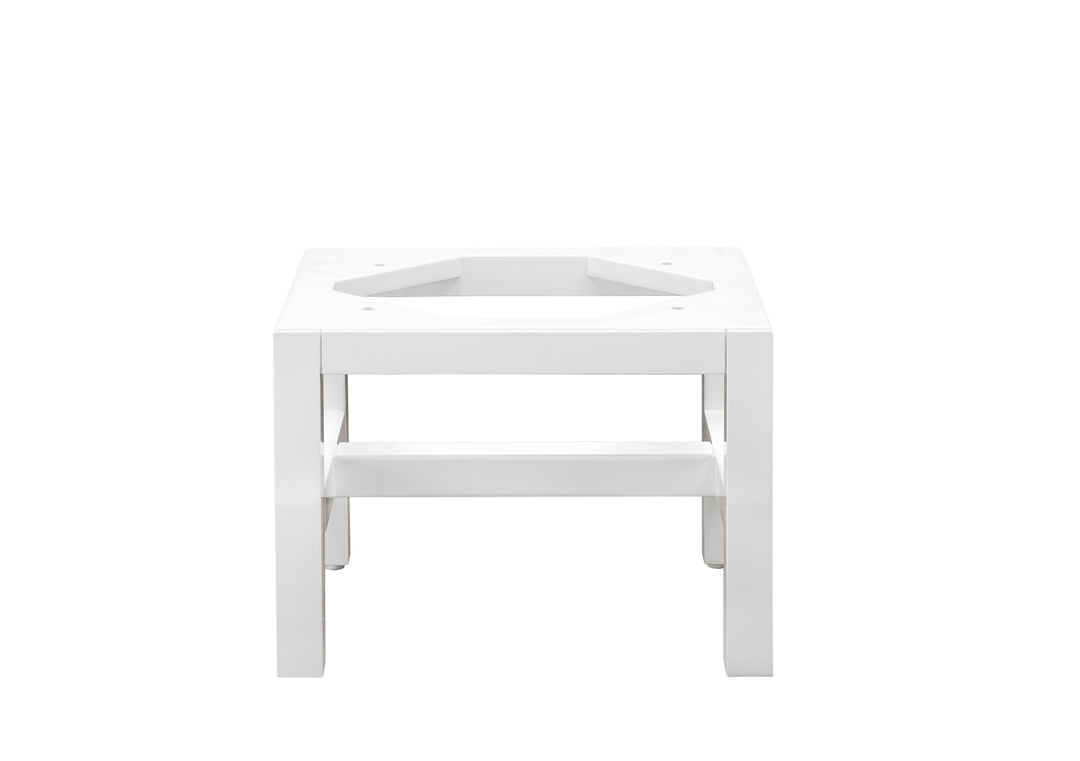 Addison 12" Wooden Stand for Petite Tower Hutch in Glossy White | ANVE Kitchen & Bath