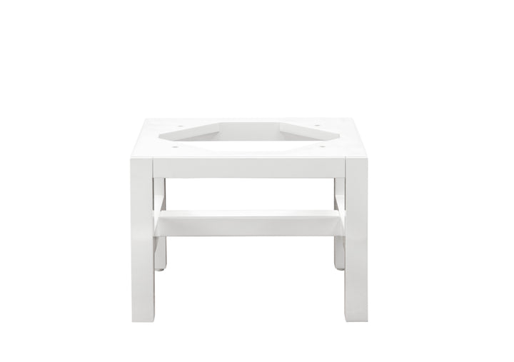 Addison 12" Wooden Stand for Petite Tower Hutch in Glossy White | ANVE Kitchen &amp; Bath