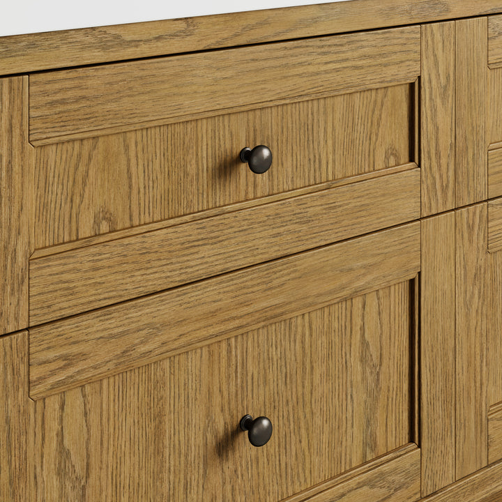 Breckenridge 84" Double Vanity Cabinet in Light Natural Oak