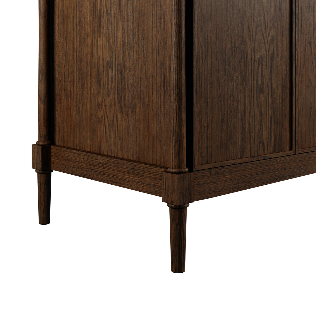 Kinnsden 72" Double Sink Freestanding Bathroom Vanity Cabinet in Sable Oak