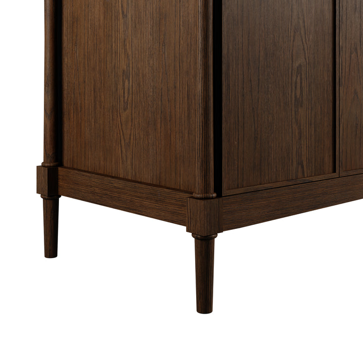 Kinnsden 72" Double Sink Freestanding Bathroom Vanity Cabinet in Sable Oak