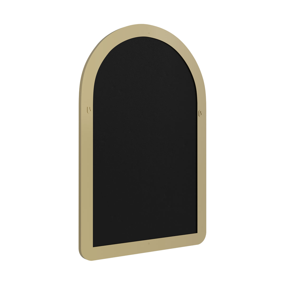 Rohe 24" x 36" Arched Bathroom Mirror, Champagne Brass