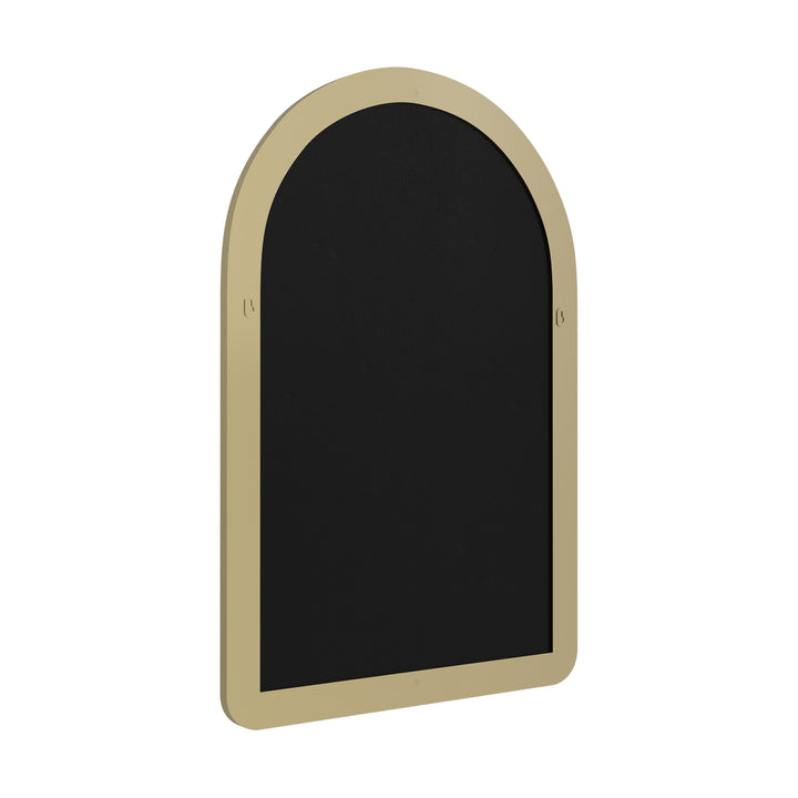 Rohe 24" x 36" Arched Bathroom Mirror, Champagne Brass