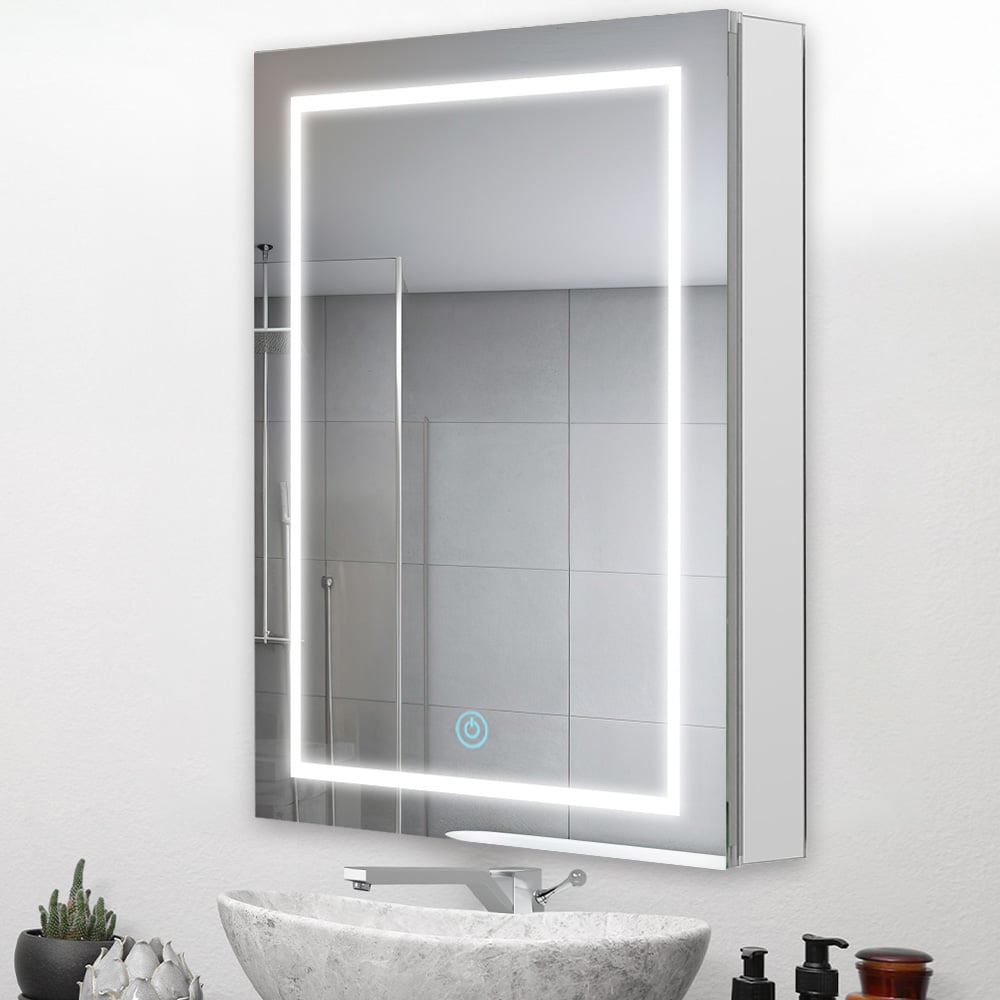 Royale Basic Q 24" x 30" Left Hinge LED Medicine Cabinet | ANVE Kitchen & Bath