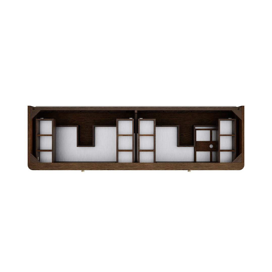 Allamari 72" Floating Double Vanity Cabinet in Sable