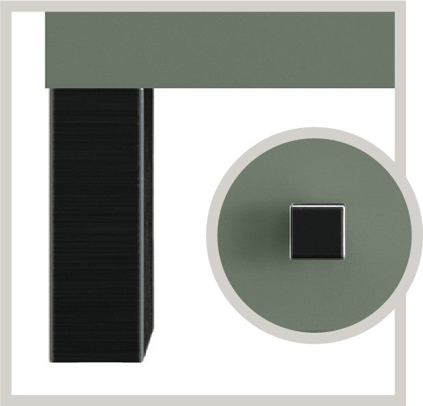 Chicago Knobs and Legs Set for V72" in Matte Black | ANVE Kitchen & Bath