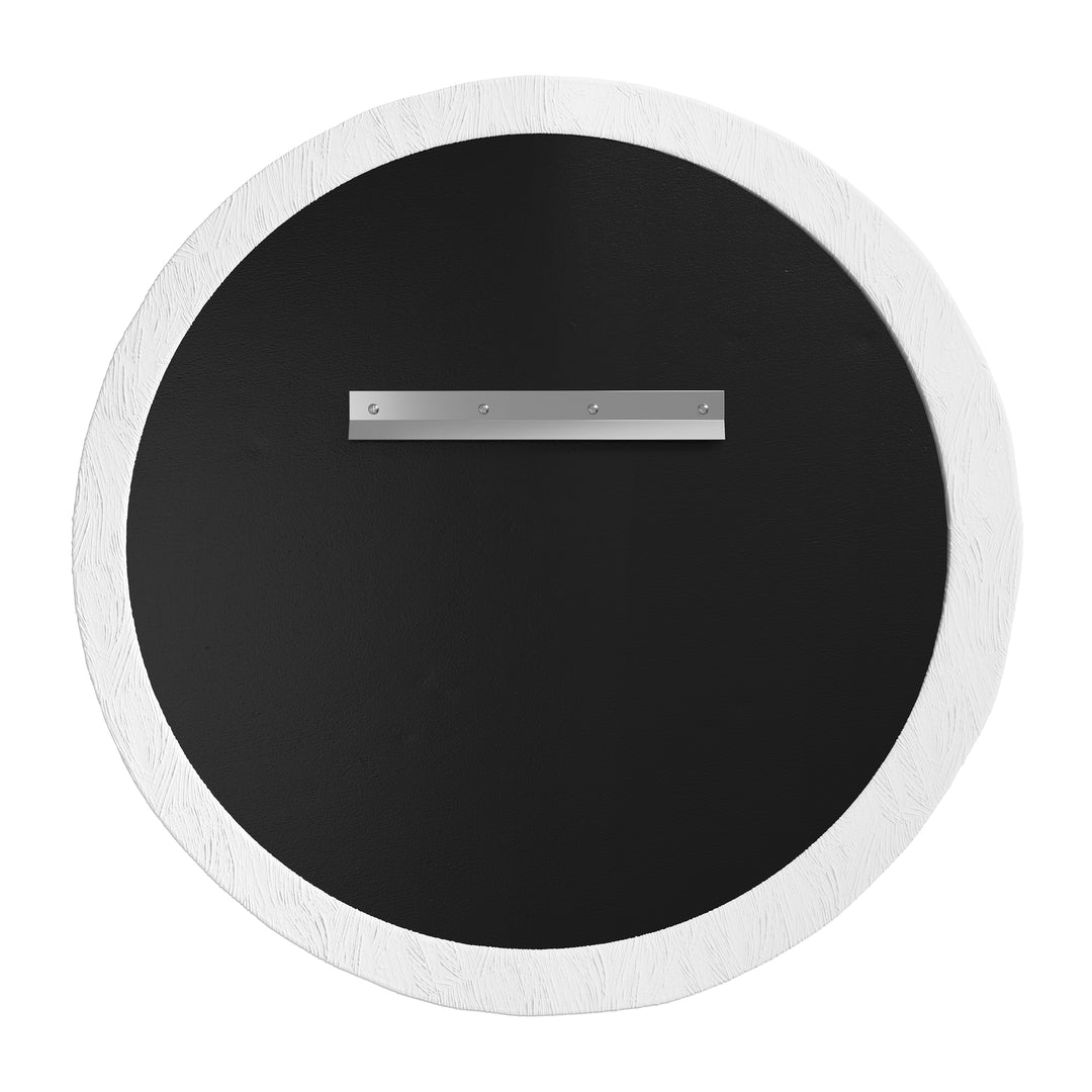 Terra 30" x 30" Round Bathroom Mirror, Limestone