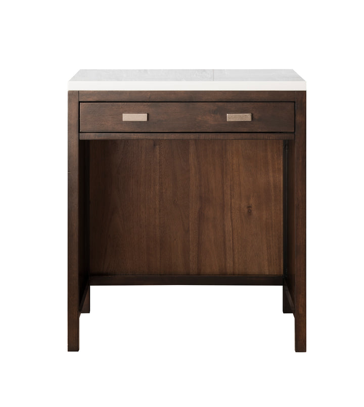 Addison 30" Countertop Unit in Mid-Century Acacia, White Zeus Silestone Top
