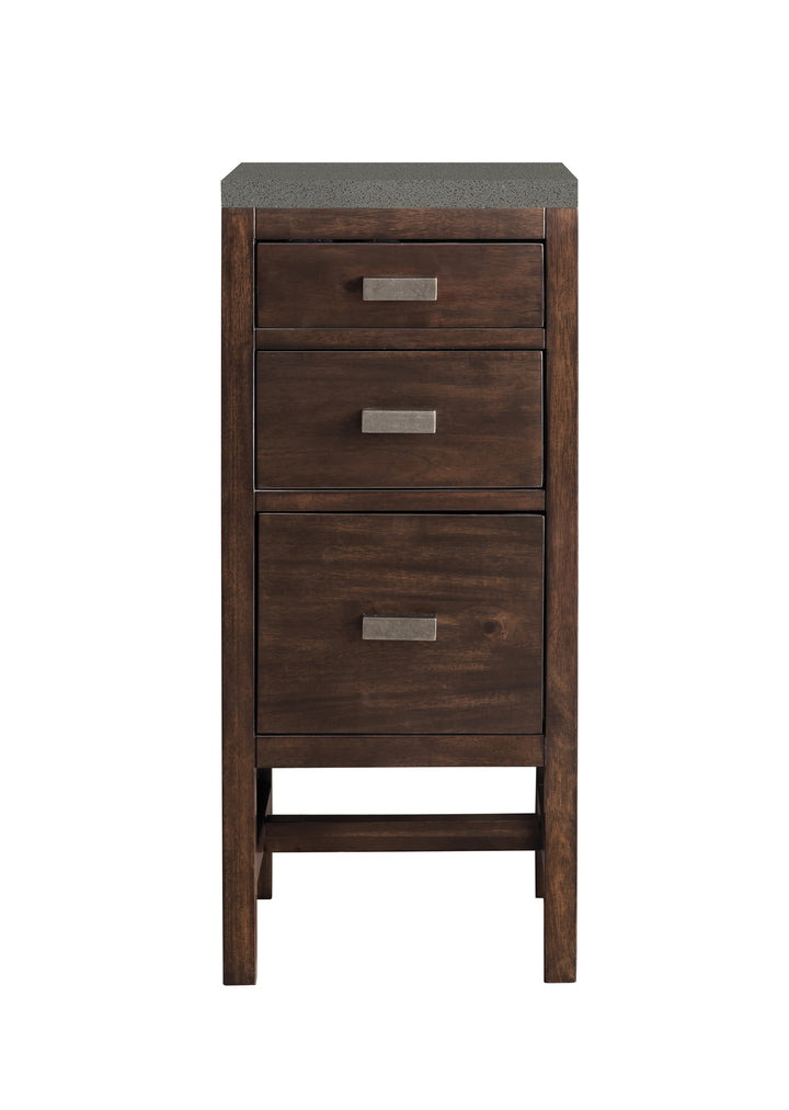 Addison 15" Base Cabinet in Mid-Century Acacia with Grey Expo Silestone Top | ANVE Kitchen &amp; Bath
