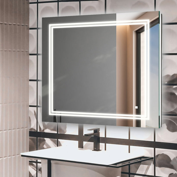 Soho 36" x 36" LED Bathroom Mirror, Anti-Fog | ANVE Kitchen &amp; Bath
