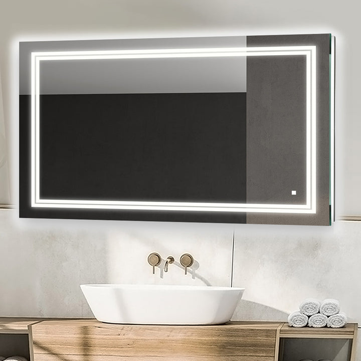 Soho 40" x 30" LED Bathroom Mirror, Anti-Fog | ANVE Kitchen &amp; Bath