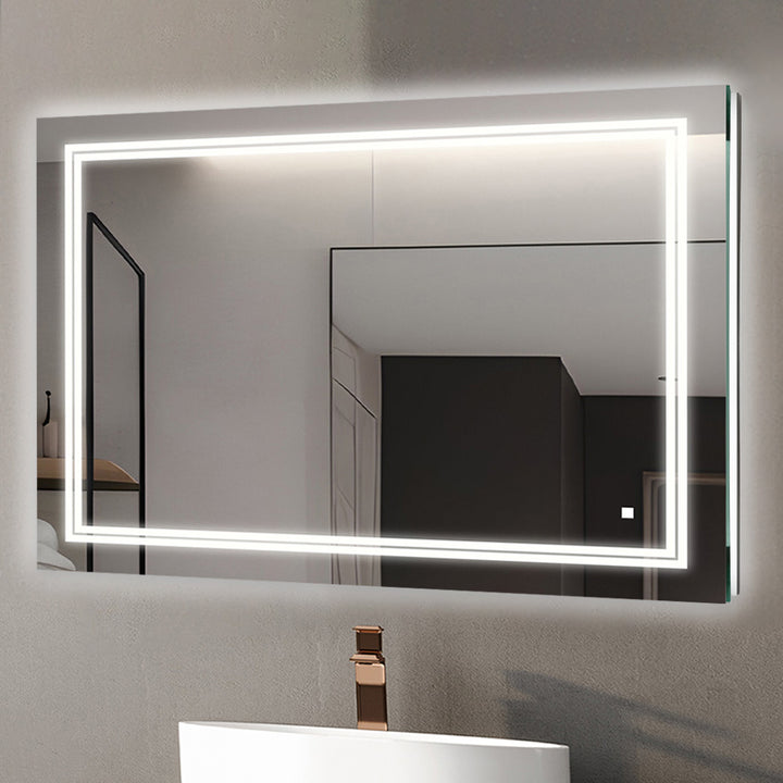Soho 48" x 36" LED Bathroom Mirror, Anti-Fog