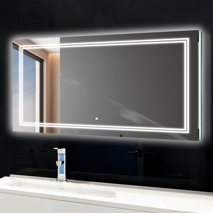 Soho 84" x 36" LED Bathroom Mirror, Anti-Fog | ANVE Kitchen &amp; Bath