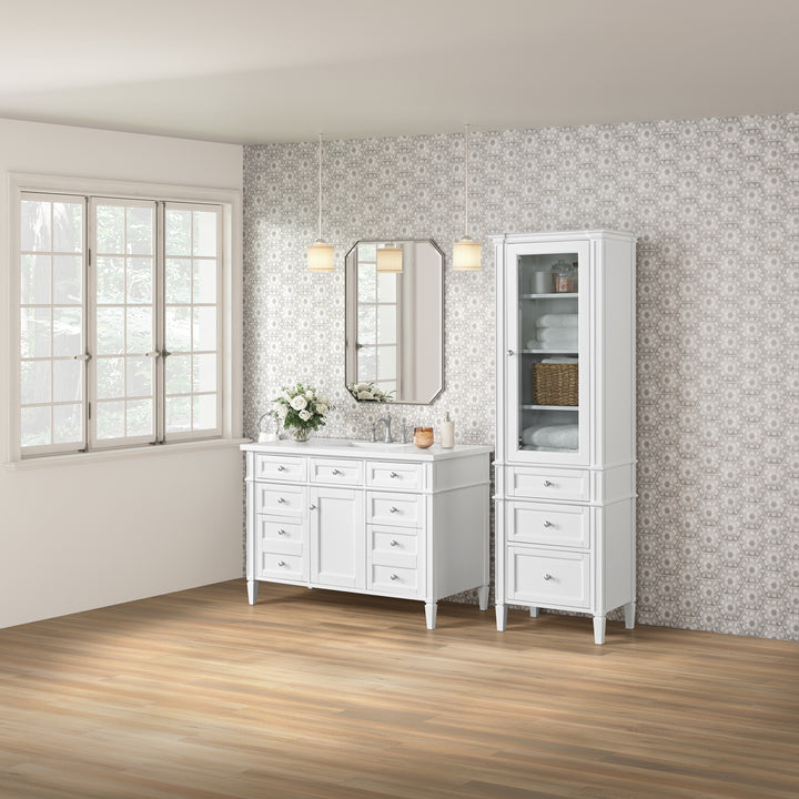 Brittany Linen Cabinet in Bright White