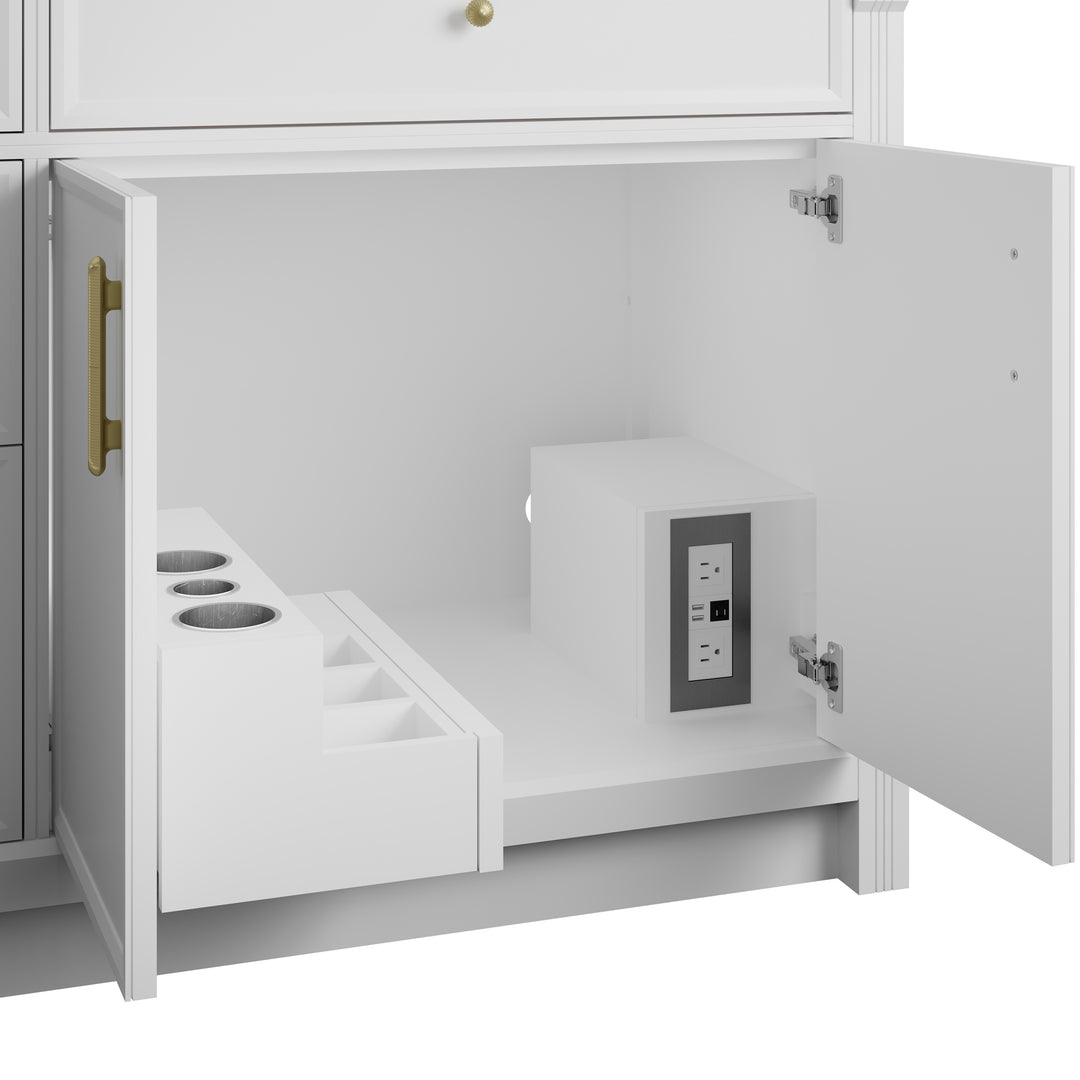 Bellshire 72" Double Sink Freestanding Vanity Cabinet in Bright White