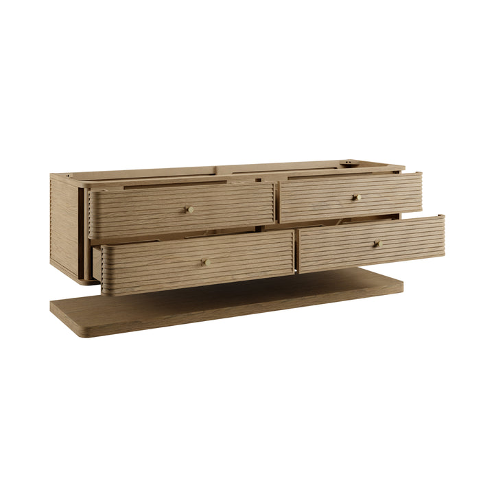 Allamari 72" Floating Double Vanity Cabinet in Dune Mist