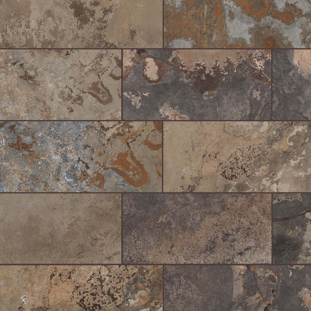 Slate Stone-Look Porcelain Floor &amp; Wall Tile