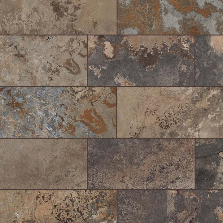 Slate Stone-Look Porcelain Floor &amp; Wall Tile
