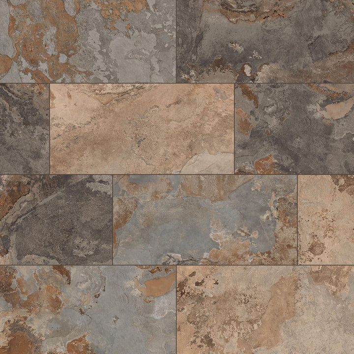 Slate Stone-Look Porcelain Floor &amp; Wall Tile