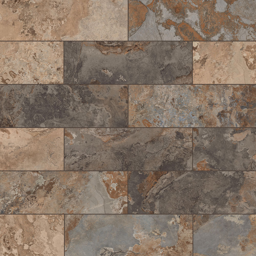 Slate Stone-Look Porcelain Floor &amp; Wall Tile