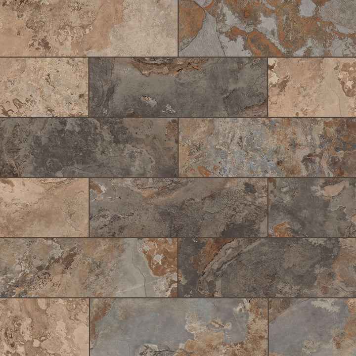 Slate Stone-Look Porcelain Floor &amp; Wall Tile