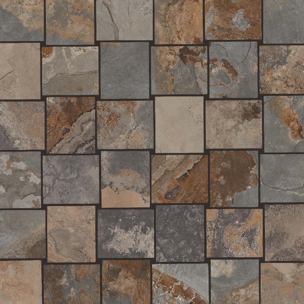 Slate Stone-Look Porcelain Floor &amp; Wall Tile