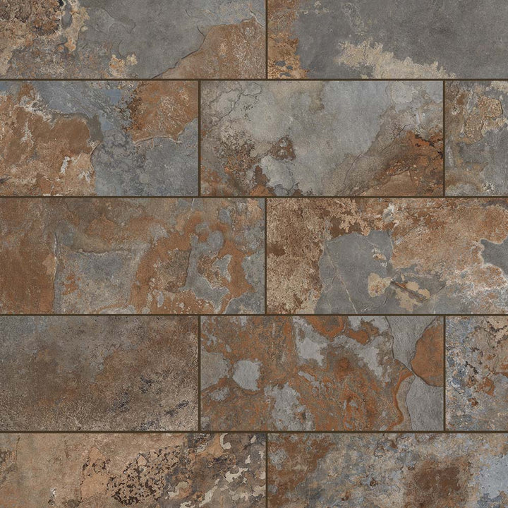 Slate Stone-Look Porcelain Floor &amp; Wall Tile