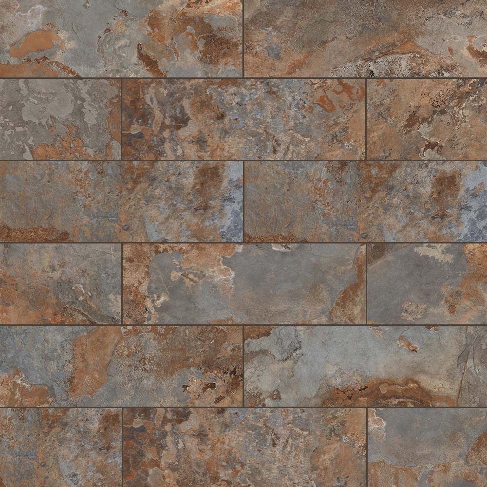 Slate Stone-Look Porcelain Floor &amp; Wall Tile