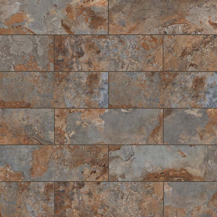 Slate Stone-Look Porcelain Floor &amp; Wall Tile