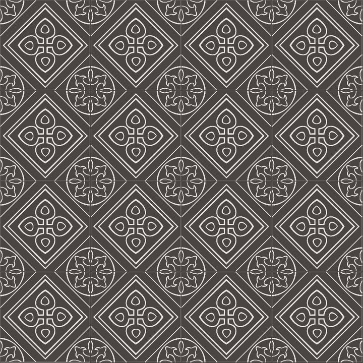 Stencil Matte Porcelain Floor &amp; Wall Tile